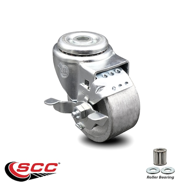 3 Inch Semi Steel Wheel Swivel Bolt Hole Caster with Brake